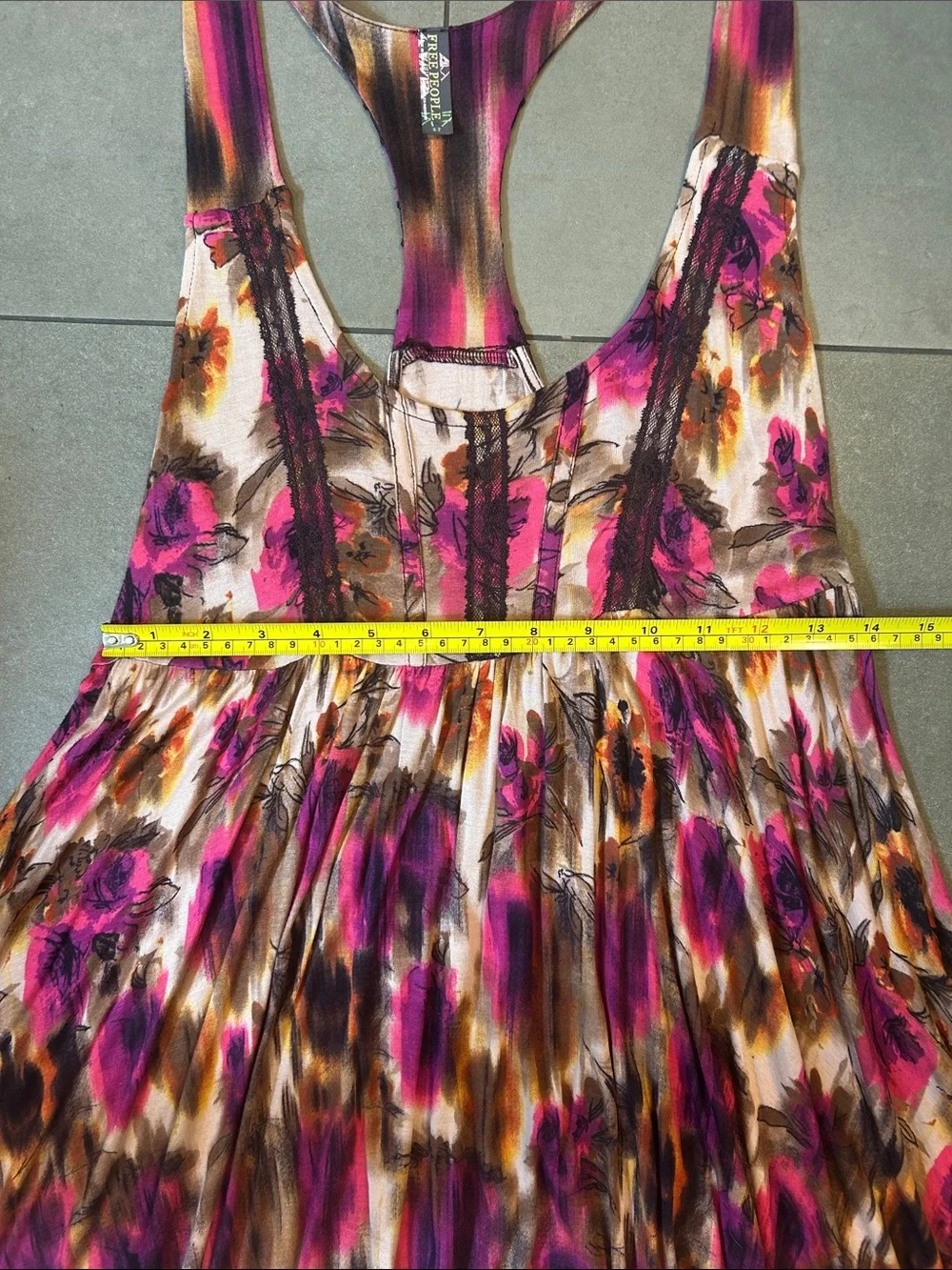 Free People Printed Racer Back Tunic